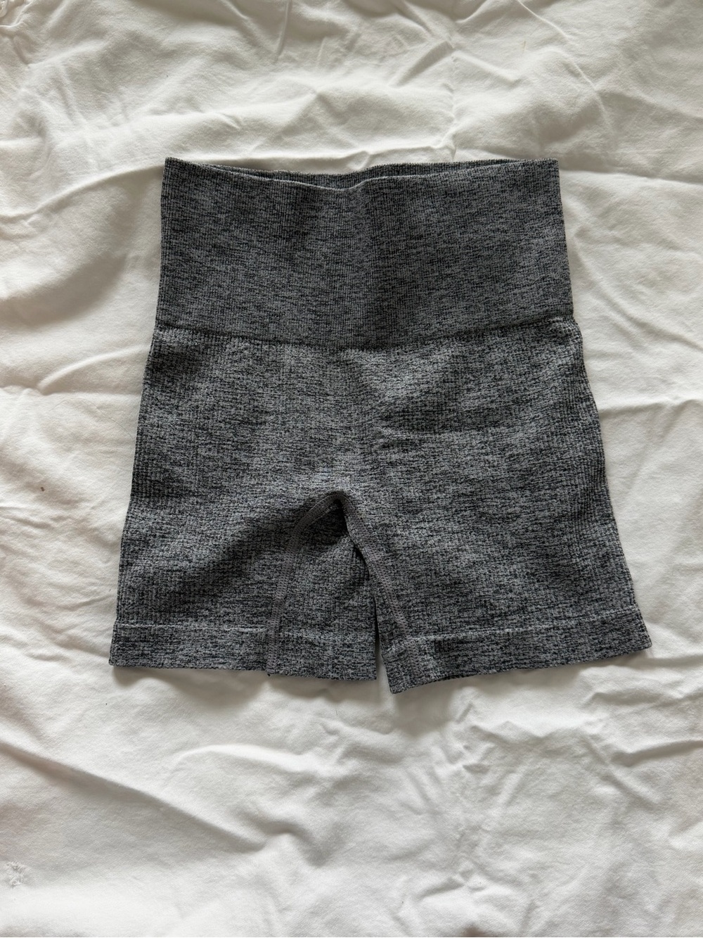 Colsie Heathered Grey High-Waist Bike Shorts